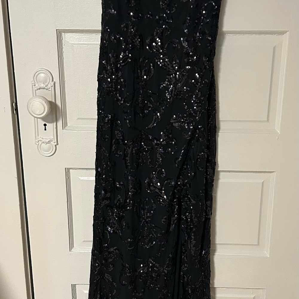 Black Sequin Gown for Cocktail